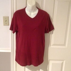 Sisley Deep Red V-Neck Sweater made in Italy 🇮🇹